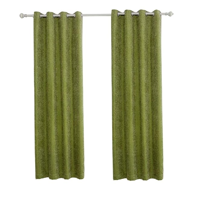 Vorhänge Und Vorhänge Kurzer Vorhang Chenille Einfach Grün Jacquard Verdunklungsvorhang Schlafzimmer Balkon Zum Fensterdekora