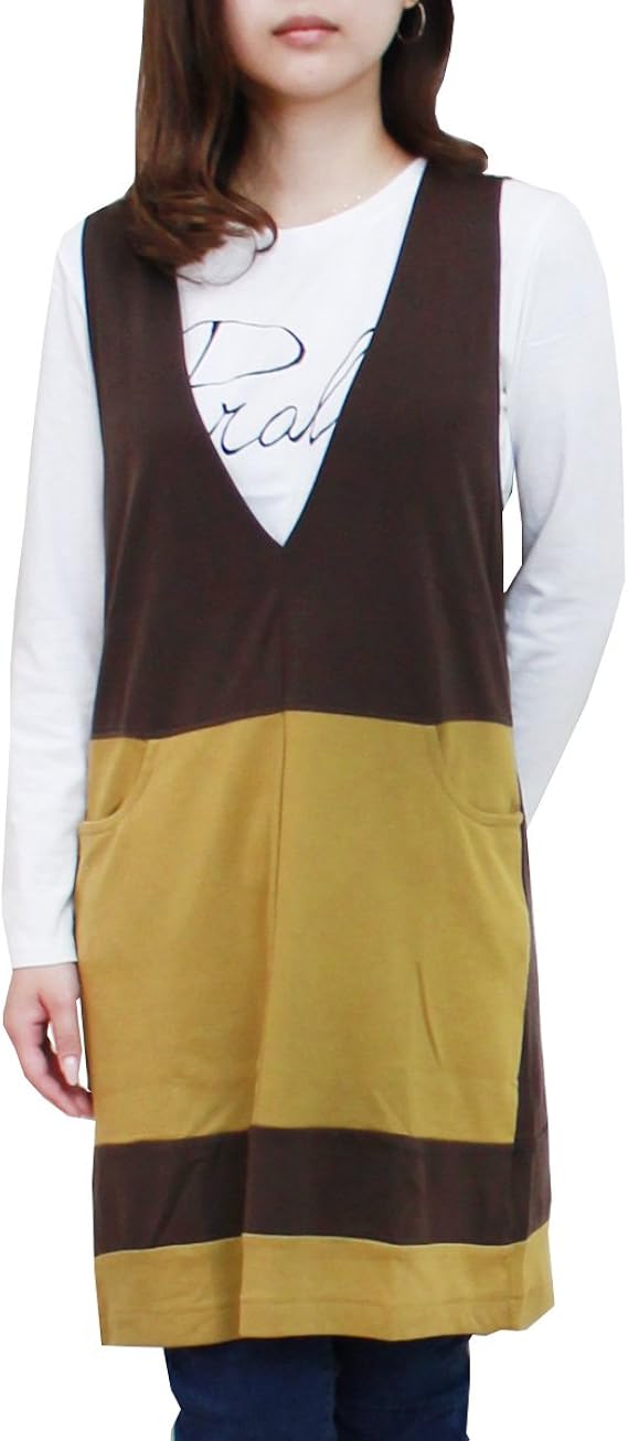 Amazon Co Jp ノーブランド品 ノースリーブワンピース レディース B8 M ブラウン 服 ファッション小物