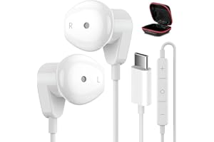 APETOO USB C Headphones for iPad Pro iPhone 15 Pro 16 Pro,USB Type C Earphones HiFi Stereo USB C Wired Earbuds Microphone Volume Control for Samsung S23 Ultra S22 S21 Note20 A54,Pixel 9 8 7 6 6a 5 4,OnePlus9