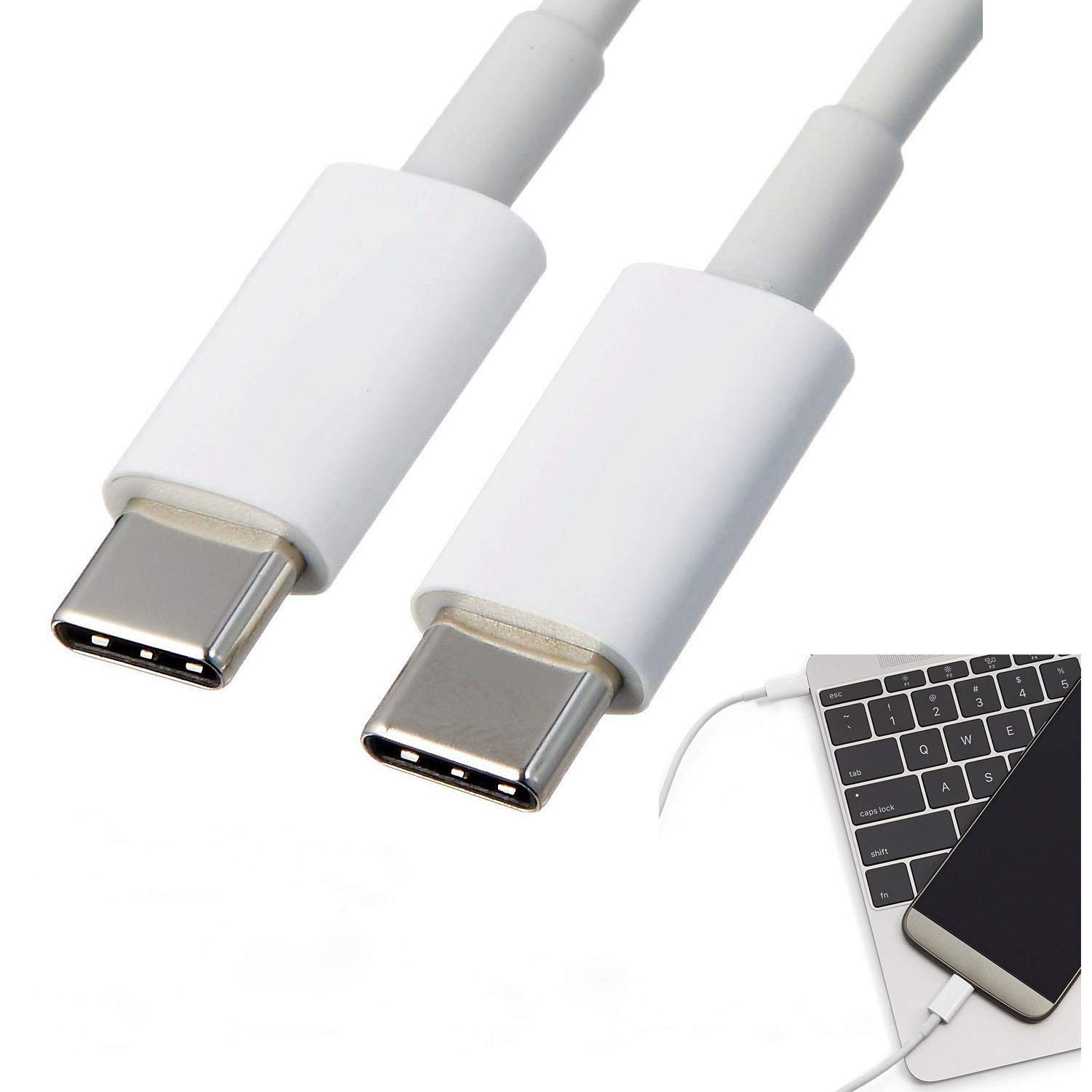 USB C to USB C Cable 5ft, USB 2.0 Type C Cable Fast Charge Type C to Type C Data Charging Cable For Macbook Pro,Nexus 6P 5X, Google Pixel 2/2 XL,Nintendo Switch, Samsung S9, S9+, Note 8 with Emark IC