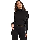 Organic Basics Womens Everyday Long Sleeve Turtleneck Shirt