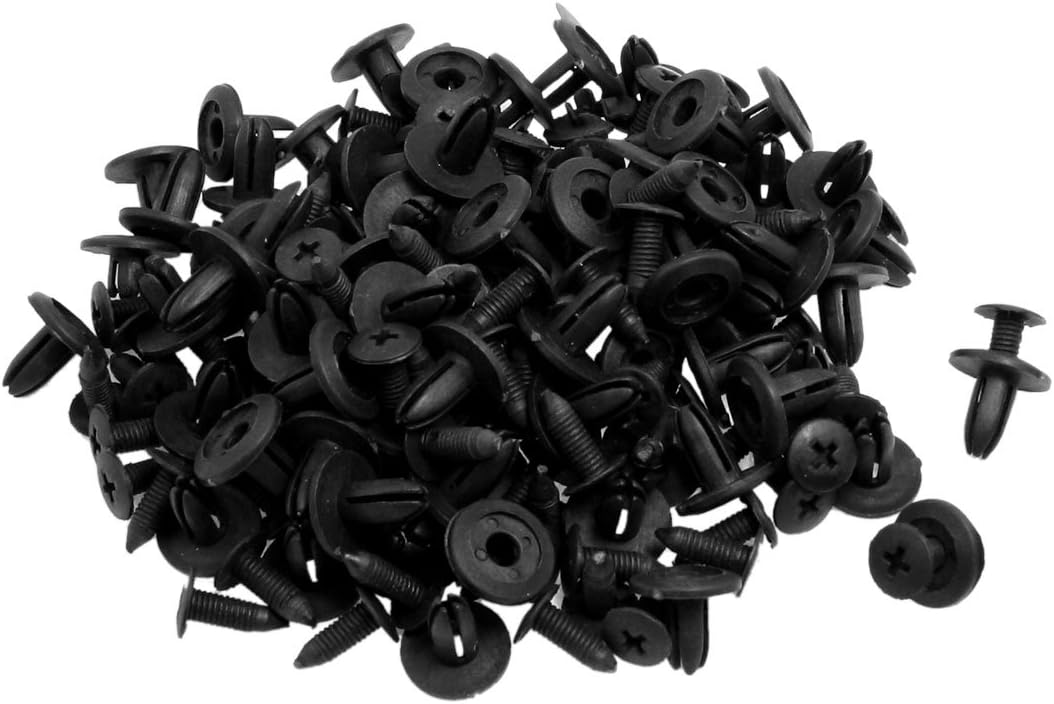 uxcell 100 Pcs Car Fender Push in Type Plastic Rivets Fastener 15 x 12 x 6mm