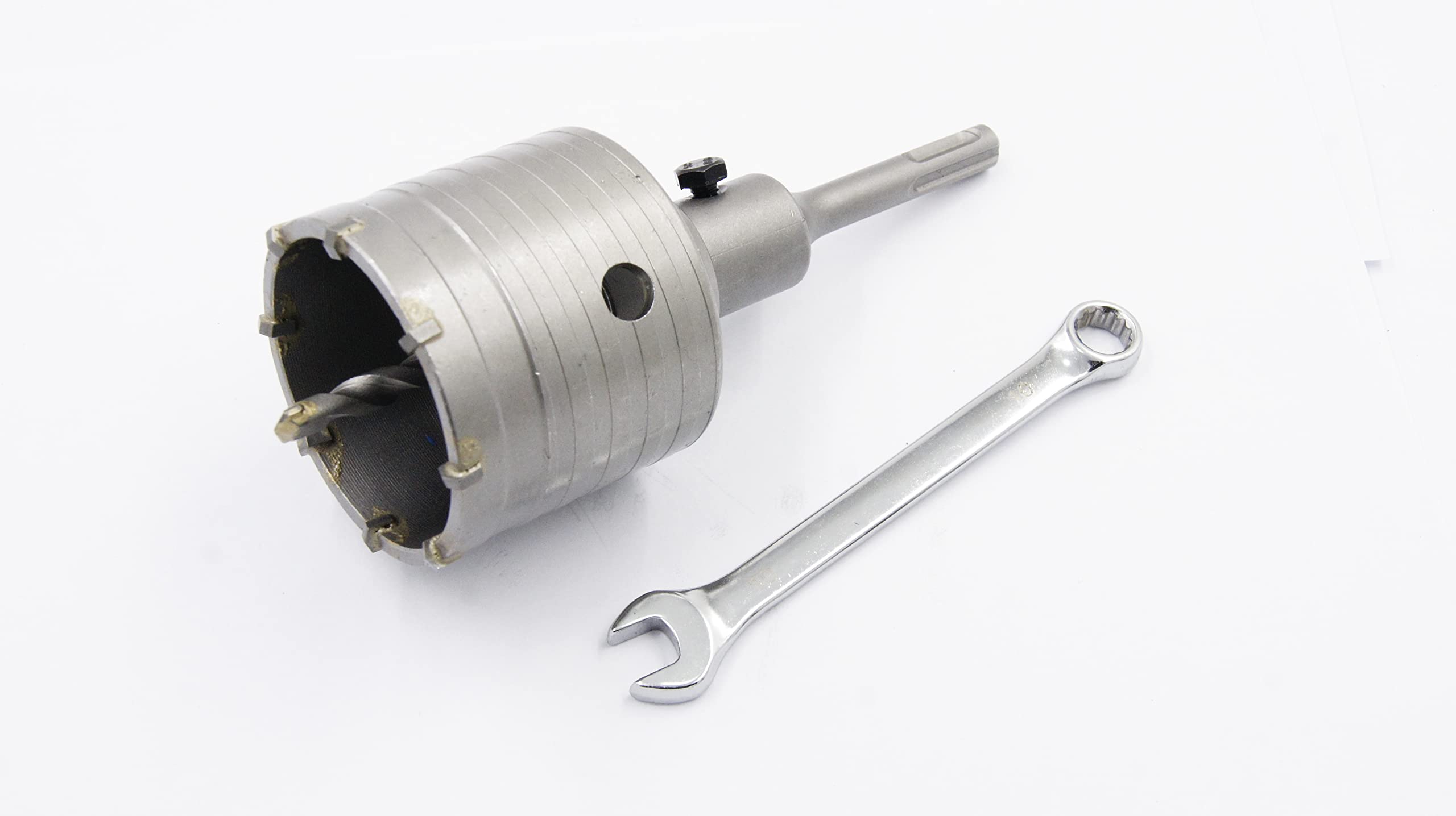 Concrete drill bit 82mm with SDS bit and 110mm adapter, carbide hollow hole cutter for brick, concrete, cement stone walls