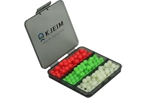 KJEIM Fishing Beads 6mm 8mm 10mm Glow in The Dark Bead Round Plastic Lure Rigging Catfish Rig Freshwater Saltwater for Fishing Rigs