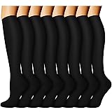 ACTINPUT 8 Pairs Compression Socks Women & Men