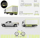 Pubiao Reflective Tape 2 Rolls 5CM x 3M Yellow White Waterproof PVC view 5