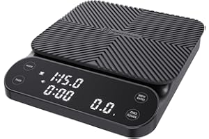 Maestri House S3 Coffee Scale with Timer, 3kg/0.1g Rechargeable Digital Scale, 3 Brew Modes, Adjustable Ratios & Flow Rate Di