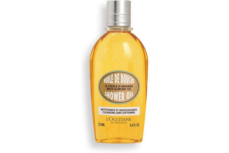 L’OCCITANE Cleansing & Softening Almond Shower Oil, Body Wash & Shaving Base Purifies & Smooths Without Drying Skin, Milky Lather, Nourishing Skincare