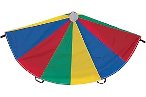 Dick Martin Sports Parachute with 16 Handles, 19' Diameter Grade Kindergarten to 1, 2.5" Height, 12.5" Wide, 16" Length
