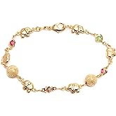 Barzel 18K Gold Plated Elephant Bracelets Elephant Gifts For Women Elephant Jewelry