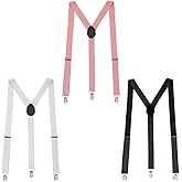 Psiriol 3PCS Thin Y Back Ladies Suspenders, Women Suspenders Hidden for Women Pants Under Clothes, Adjustable for Jeans Undergarment