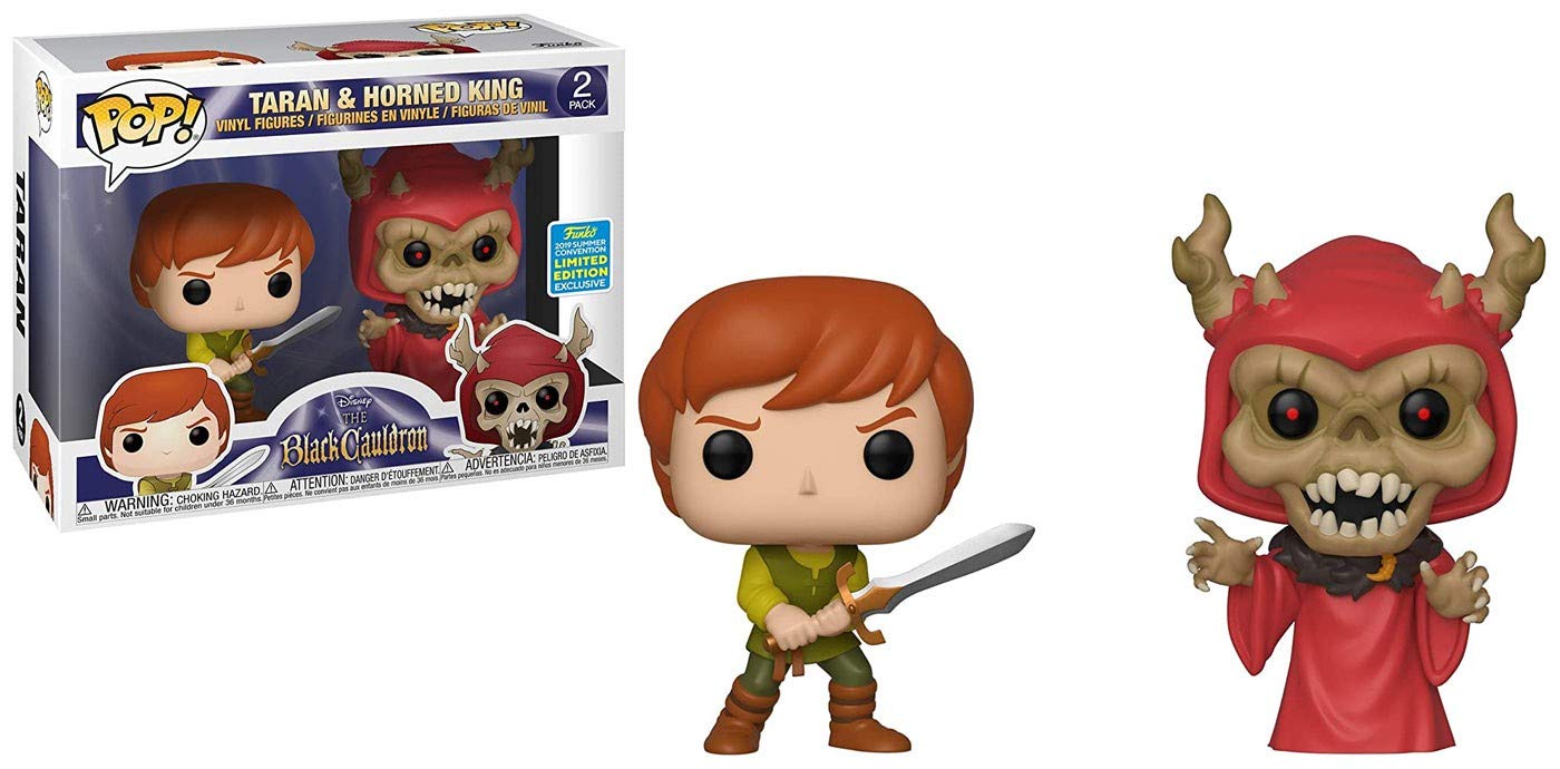 THE BLACK CAULDRON 2 PACK POP VINYL FIGURE SET - TARAN & THE HORNED KING