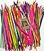 TECH-P®100 Pack 260Q Deluxe Magic Vapor Balloons With 192 PCS Animal Eye Stickers,Twisty Latex Balloons Long Twisting Ballons for Birthday Wedding Festival Party