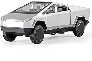 OANMYJJO 1/32 Truck for Boys Mars Pickup Toy Truck,Toy Trucks for Boys Age 4-7,Metal Diecast Trucks Model,Pull Back Truck Toys with Light and Sound,Trucks for Kids Ages 4-8(Silver)