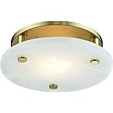 Hudson Valley Lighting Croton LED 12 InchW Flush Mount - 12.25 Inches Wide by 3.25 Inches High-Aged Brass Finish