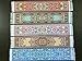 Set of 5 Beautiful Rug Bookmarks Woven Carpet Book Mark Oriental Style Colorful Design (Set-5-1)