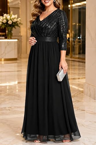long sleeve formal dresses nearby ZAPAKA Women White A-Line High-Low Party Dress Wrap V Neck Long Sleeves Formal Dress, White / M