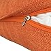 YOUR SMILE Pack of 2 Canves Faux Linen Throw Pillow Covers 18x18inch Square Rustic Farmhouse Decorative Burlap Pillowcases Cushion Covers for Couch Bed Sofa Living Room Orange