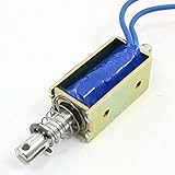 Uxcell Push Pull Open Frame Solenoid Electromagnet, 10 mm Stroke, 600 g, DC 12V 1A