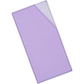 XiowDow Cash Envelopes PU Leather Budget Envelope Credit Card Holder Reusable Money Clip for Budgeting Wallet Women Men Bill Receipt Coupon Organizer (Purple)