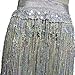Pinda Holographic High Waisted Sequin Fringe Skirt
