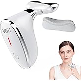 Face Massager, Facial Neck Care Tool with Vibrating Heating Mode, Portable Handheld Gift White