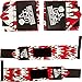Wrist Wraps (2 Pairs/4 Wraps)for Weightlifting/Cross Training/Powerlifting/Bodybuilding-For Women & Men-Premium Quality Equipment & Accessories for Best Hand Strength-(Skulls & Flames)-1 Year Warranty