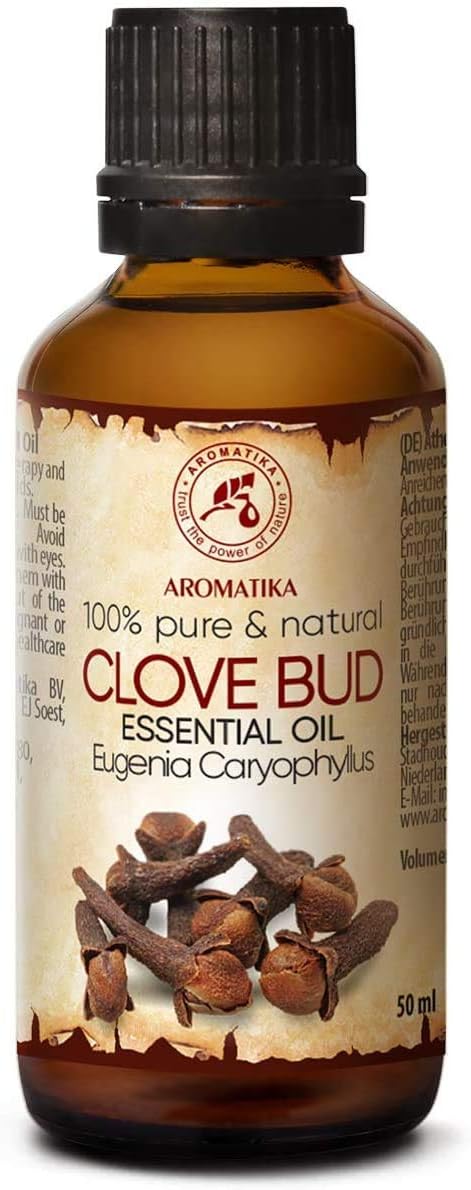 Clove Bud Essential Oil 50 ml, Eugenia Caryophyllus, Fragrance Oil, for Diffuser and Aroma Lamp, Sauna, Aroma Soap, Candle