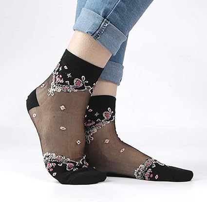 medias de encaje para mujer ultrafinas