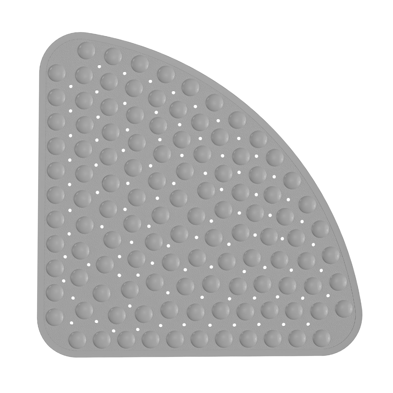 XIYUNTE Corner Shower Mat Non Slip Anti Mould - 54x54cm Quadrant Shape Shower Mats for Inside Shower, Grey Rubber Bath Mat for Corner Shower, Sector Anti Slip Bath Mats for Bathroom, Machine Washable