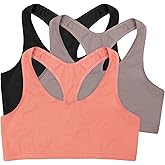 Hanes Women's Racerback Cotton T-Back Bralette (3 Pack)