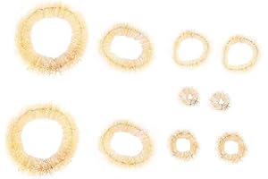 Angoily 10pcs Mini Beige Sisal Wreaths Small Christmas Hanging Decorations 3-9.5cm Festive Home Decor