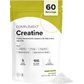 Complement Creatine Monohydrate Micronized Powder (5g, 60 Servings) | Pre-Workout, Post-Workout, Muscle Recovery, Brain Health, Longevity, Energy Supplements for Women and Men - Vegan, Unflavored