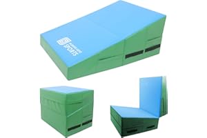 MODERN-DEPO Gymnastics Wedge Mats Folding for Home Use | Incline Mat Cheese Wedge With Waterproof PVC Cover, EPE Foam for Exercise, Tumbling, Yoga, Pilates