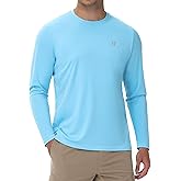 Runhit Men's UPF 50+ Sun Protection Shirts Long Sleeve UV Swim Shirt Fishing Hiking Running Rash Guard Quick Dry Lightweight