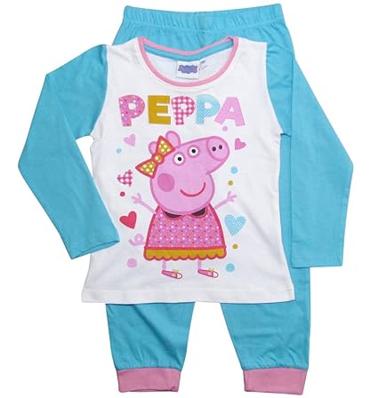 Peppa Wutz Schlafanzug Mädchen Pyjama Peppa Pig Lang