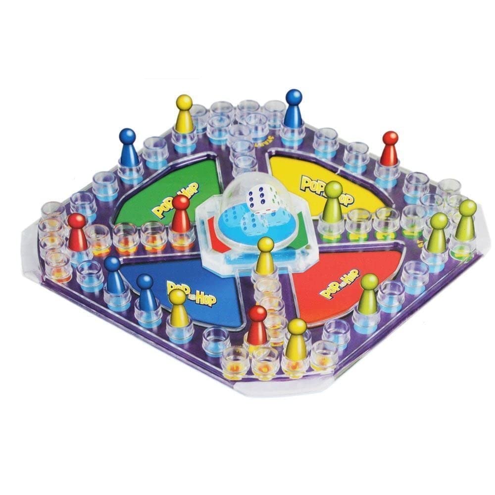 HTUK Pop and Hop Game Classic Board Game for 2-4 Players Aged 3+