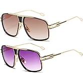 AEVOGUE Sunglasses For Men Goggle Alloy Big Frame Metal Punk Style Shield AE0336