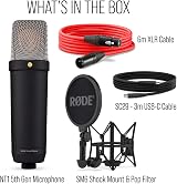 RØDE NT1 5th Gen Large-Diaphragm Studio Condenser Mic with XLR USB Shock Mount view 8