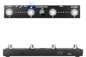 M-VAVE Chocolate Plus Wireless MIDI Foot Controller 4 Buttons BT Rechargeable, APP Control