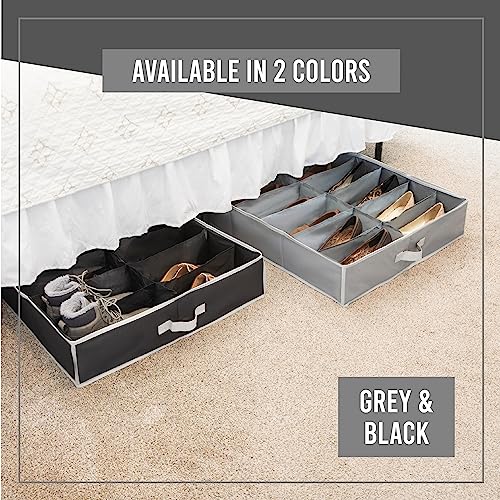 Under Bed Shoe Storage Organizer TEARRESISTANT Heavy Duty 600D