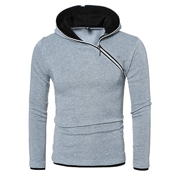 JYJM 2019 Herren Herbst Winter Casual Tops langärmelige reißverschluss t-Shirt solide Kapuze Bluse Herren T-Shirt Logo Tee He