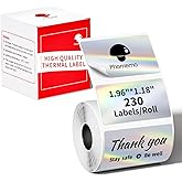 Phomemo Thermal Labels,Holographic Label Stickers,1.96'' x 1.18''Self-Adhesuve Multi-Purpose Label for DIY Barcode,Address,Gift Tag,Compatible with M220 M110 M108 M250 M260 M120 M221 M200 M150 Printer