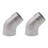 2PCS Pipe Fitting Elbow,304Stainless Steel 45