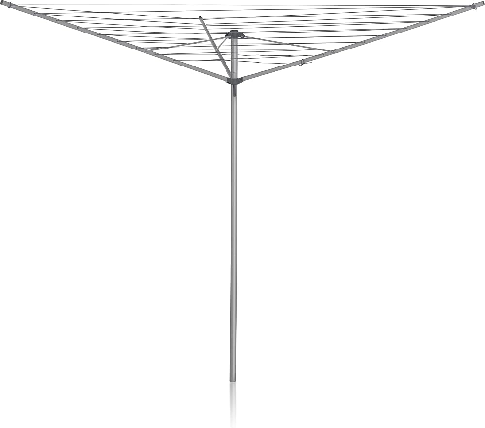 Addis 35m 3 Arm Rotary Washing Line Grey with Ground Spike