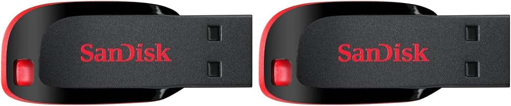 SanDisk 128GB Cruzer Blade USB 2.0 Flash Drive Pack of 2