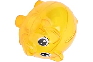 Durable Plastic Piggy Bank for Kids, Transparent Shaped Money Saving Box, Accepts Various, Great Children, Versatile Home, Of