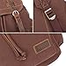 Bluboon Canvas Vintage Backpack Leather Trim Casual Bookbag Men Rucksack (Coffee)