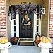 OurWarm Halloween Black Lace Spiderweb Fireplace Mantle Scarf Cobweb Cover for Halloween Door Window Decorations, Spooky Festive Party Supplies 74 x 35 Inch
