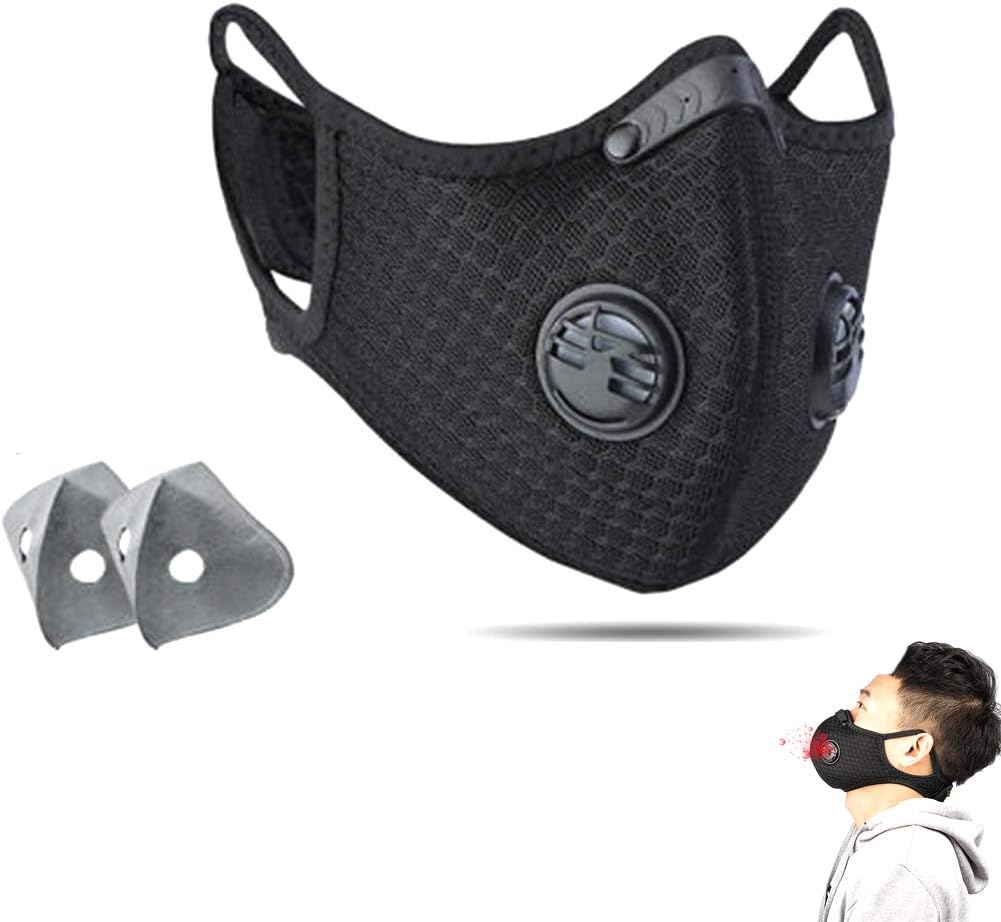 NUO FACE MASK, Earloop Respirator Mask, with 2 Pcs Filter Element - Protection Mouth Mask - Sealed Bag -Protective Face Mask Dust Filter Mouth Cove